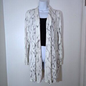 White House Black Market Snake-Print Open Cardigan